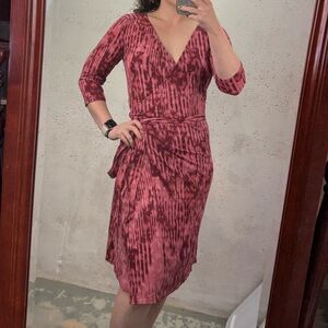 Aventura Women's Hazel Wrap Dress in Merlot New With Tags Size Medium 3/4 Sleeve